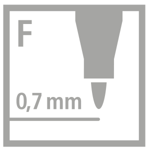STABILO OHPen Folienschreiber - F - 0,7 mm - wasserlöslich - rot