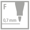 STABILO OHPen Folienschreiber - F - 0,7 mm - wasserlöslich - blau
