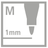 STABILO Pen 68 Filzstift - 1 mm - hellgrau