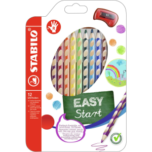 STABILO EASYcolors - ergonomischer Dreikant-Buntstift - 12 Stück - Rechtshänder