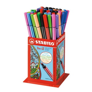 STABILO Pen 68 Filzstift - 1 mm - 60er Display - 12 Farben