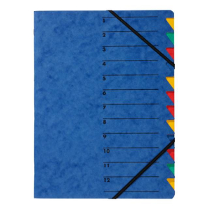 Ordnungsmappe Easy 12-teilig Karton blau