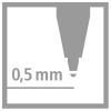 STABILO pointVisco Tintenroller - 0,5 mm - blau