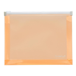 FolderSys Gleitverschluss-Beutel, A6, Dehnfalte, PP orange