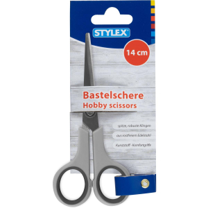 STYLEX Bastelschere - 14 cm - spitz - farbig sortiert
