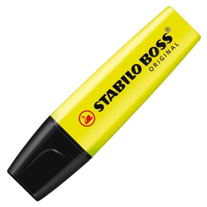 STABILO BOSS Textmarker - 2+5 mm - gelb - 4er Set
