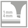 STABILO NAVIGATOR Textmarker - 1+4 mm - 4er Etui