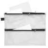 FolderSys Sammelbeutel, A4, 3 Zusatzfächer, PVC klar gewebeverstärkt, Zip schwarz