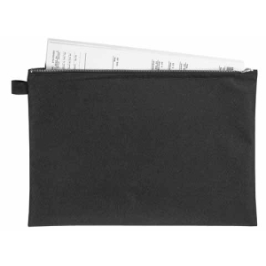 VELOFLEX Banktasche Reißverschlusstasche - DIN A4 - Stoff - schwarz