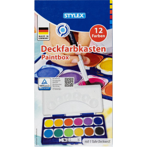 Stylex Deckfarbkasten - 12 Farben