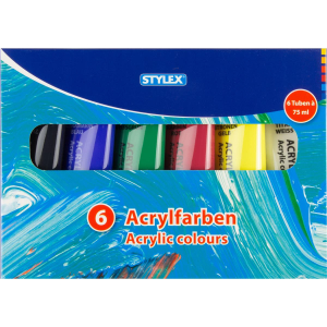 Stylex Acrylfarbe - 6er Schachtel &agrave; 75 ml