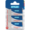 Stylex Radiergummi - mit Pappbanderole - weiß - 3 Stück
