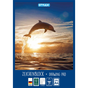 STYLEX Zeichenblock - DIN A4 - 20 Blatt - 2 Motive sortiert