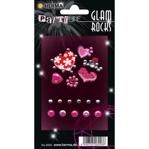 Herma 6006 GLAM ROCKS Sticker - Herzen
