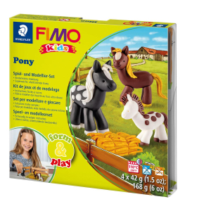 STAEDTLER FIMO kids 8034 Modelliermasse-Set - Pony - 4...