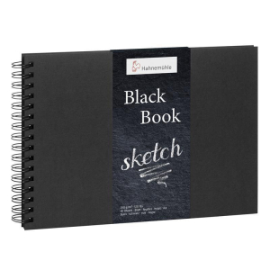 Hahnem&uuml;hle Black Book Skizzenbuch - 250 g/m&sup2; -...