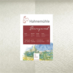 Hahnemühle Burgund Aquarellbogen - 250 g/m² - rau - 50 x 65 cm - 10 Bogen