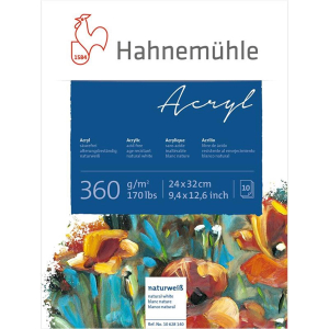 Hahnem&uuml;hle Acryl 360 Block - 360 g/m&sup2; - 24 x 32...