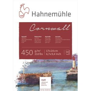 Hahnemühle Cornwall Aquarellblock - 450 g/m² - matt - 17 x 24 cm - 10 Blatt