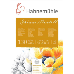 Hahnem&uuml;hle Skizze/Pastell-Block - 130 g/m&sup2; -...