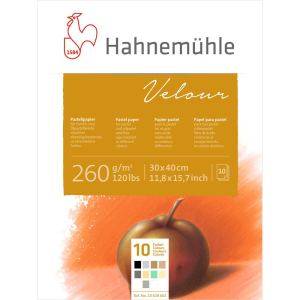 Hahnem&uuml;hle Velour Pastellpapier Block - 260...