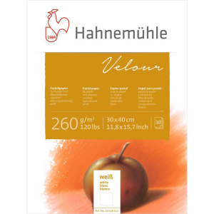 Hahnemühle Velour Pastellpapier Block - 260 g/m² - 30 x 40 cm - 10 Blatt