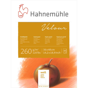 Hahnemühle Velour Pastellpapier Block - 260 g/m² - 36 x 48 cm - 10 Blatt