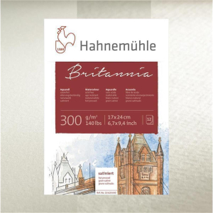 Hahnemühle Britannia Aquarellblock - rau - 300 g/m² - 17 x 24 cm - 12 Blatt