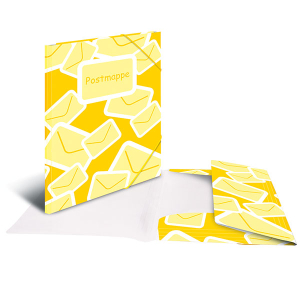 Herma 7129 Postmappe - DIN A4  - gelb- Eckspanner aus Gummi