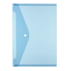 herlitz Dokumententasche - DIN A4 - PP - transparent blau - mit Druckknopfverschluss