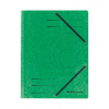 herlitz Einschlagmappe mit Gummizug - DIN A4 - Karton - grün