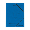 herlitz Einschlagmappe mit Gummizug - DIN A4 - Karton - blau