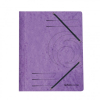 herlitz Einschlagmappe mit Gummizug - DIN A4 - Karton - violett