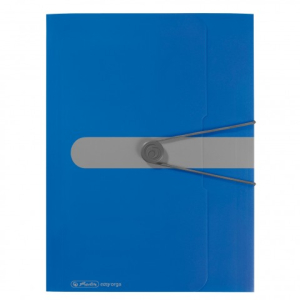 herlitz Gummizugmappe - DIN A4 - PP - opak blau