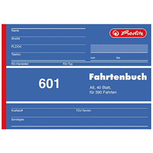 herlitz Fahrtenbuch 601 - DIN A6 - 40 Blatt