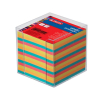 herlitz Zettelkasten - 9 x 9 cm - farbig gefüllt - 650 Blatt - transparent