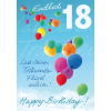 Komma3 Glückwunschkarte Glückspilz bunte Luftballons
