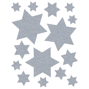 Herma 15110 Fensterbilder - Sterne - silber - 15 Sticker