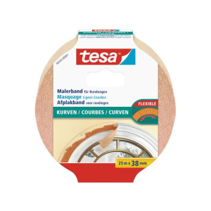 tesa Malerband für Rundungen - 25 m x 38 mm - beige