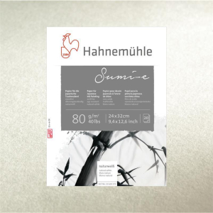 Hahnem&uuml;hle Sumi-e Aquarellblock - 80 g/m&sup2; - 30...