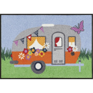 wash+dry Schmutzfangmatte Happy Camping - 50 x 75 cm