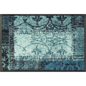 wash+dry Schmutzfangmatte Vintage Patches türkis - 40 x 60 cm