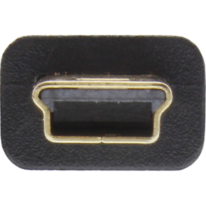 InLine USB 2.0 Mini-Kabel, USB A Stecker an Mini-B Stecker (5pol.), schwarz, vergoldete Kontakte, 2m