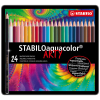 STABILO aquacolor Aquarell-Farbstift - 24er Metalletui