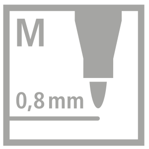 STABILO pointMax Filzstift - 0,8 mm - 4er Etui - schwarz+blau+rot+grün