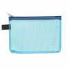 FolderSys Kleinkram-Beutel A6+, Zipp, blau transparent