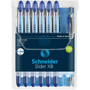 Schneider Kugelschreiber Slider Basic - XB - blau - 6er Etui