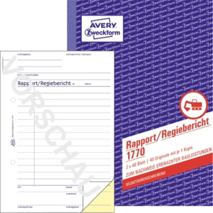AVERY Zweckform Rapport 1770 - DIN A5 - 2x40 Blatt