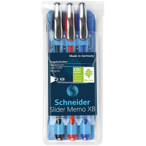 Schneider Kugelschreiber Slider Memo - XB - 3er Etui