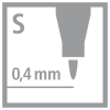 STABILO Write-4-all Permanentmarker - Superfein - 0,4 mm - rot